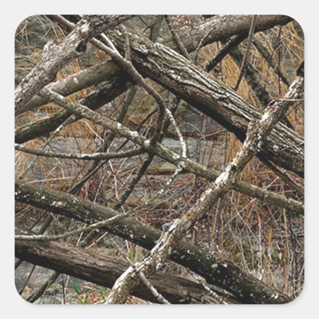 Personalized Real Camo / Camouflage (customizable) Square Sticker (Front)
