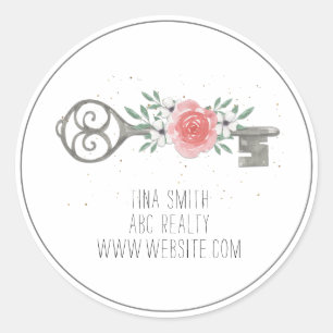 Personalized Real Estate Agent Classic Round Sticker