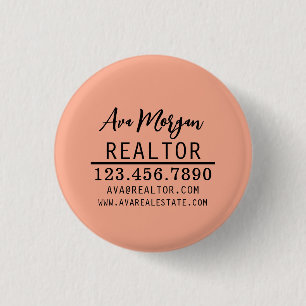 Personalized Real Estate Agent Gift 1 Inch Round Button