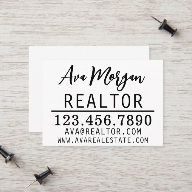 Personalized Real Estate Agent Gift Calling Card (Front/Back In Situ)