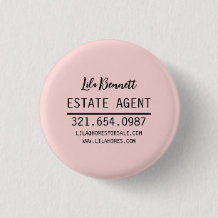 Personalized Real Estate Agent Gift Design 1 Inch Round Button
