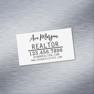 Personalized Real Estate Agent Gift Magnetic Business Card