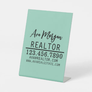 Personalized Real Estate Agent Gift Pedestal Sign