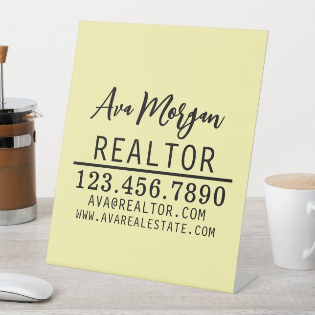 Personalized Real Estate Agent Gift Pedestal Sign (In SItu)