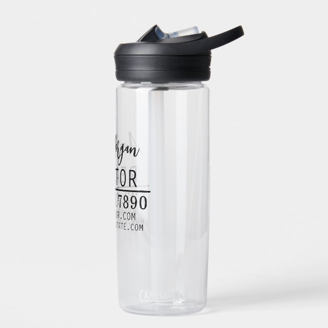 Personalized Real Estate Agent Gift Water Bottle (Left)