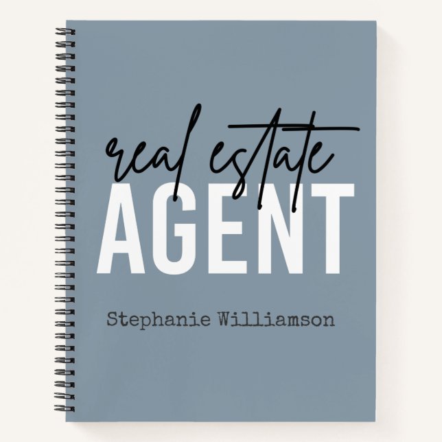 Personalized Real Estate Agent Gifts for Realtor Notebook (Front)