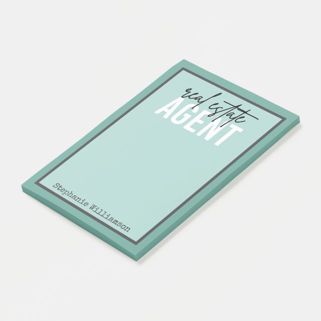 Personalized Real Estate Agent Gifts for Realtor Post-it Notes (Angled)