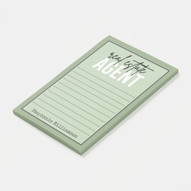 Personalized Real Estate Agent Gifts for Realtor Post-it Notes (Angled)