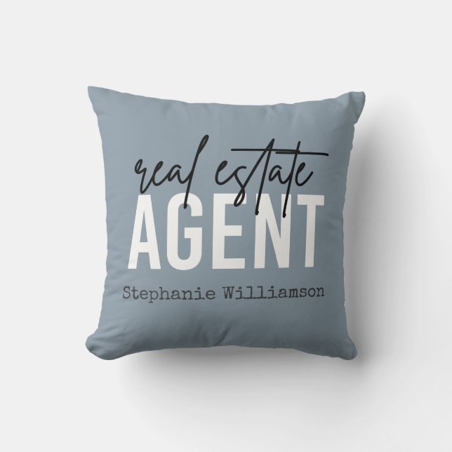 Personalized Real Estate Agent Gifts for Realtor  Throw Pillow (Front)
