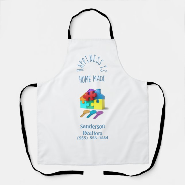 Personalized Real Estate Agent House Promotional Apron (Front)