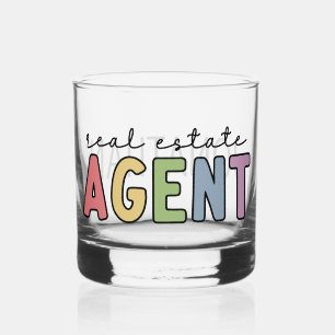 Personalized Real Estate Agent Realtor Gifts Whiskey Glass