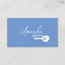 Personalized Real Estate Black and White House Key