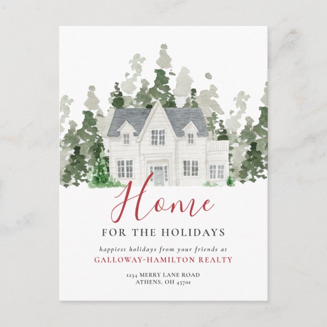 Personalized Real Estate Holiday Postcard (Front)
