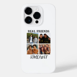 Personalized "Real Friends Still Exist" Photo Temp Case-Mate iPhone 14 Pro Case