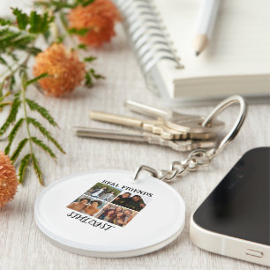 Personalized "Real Friends Still Exist" Photo Temp Keychain