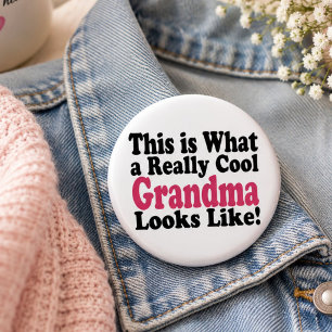 Personalized Really Cool Grandma Looks Like Button