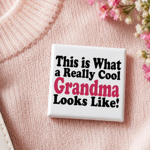 Personalized Really Cool Grandma Looks Like Button