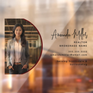 Personalized Realtor Broker Real Estate Agent Window Cling