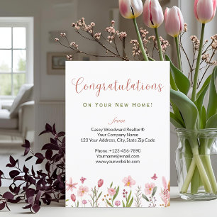 Personalized Realtor Congratulations Client Floral Card