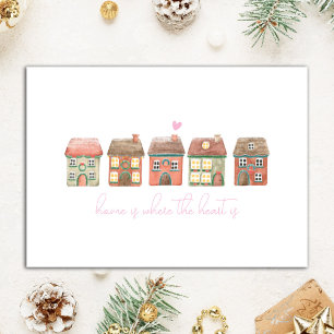 Personalized Realtor Home is where the heart is Holiday Card