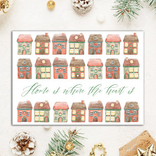 Personalized Realtor Home is where the heart is Holiday Card