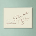 Personalized Realtor Thank You Minimalist Script  Magnet<br><div class="desc">Make a lasting impression with this Modern Personalized Realtor Thank You Minimalist Script Magnet, the perfect client gift from real estate professionals. Designed with a clean, modern minimalist style, this magnet features elegant script typography and a subtle house line illustration, celebrating the home buying or selling journey your clients have...</div>