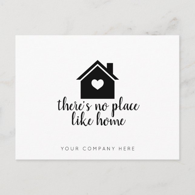 Personalized Realtor There's No Place Like Home Postcard (Front)