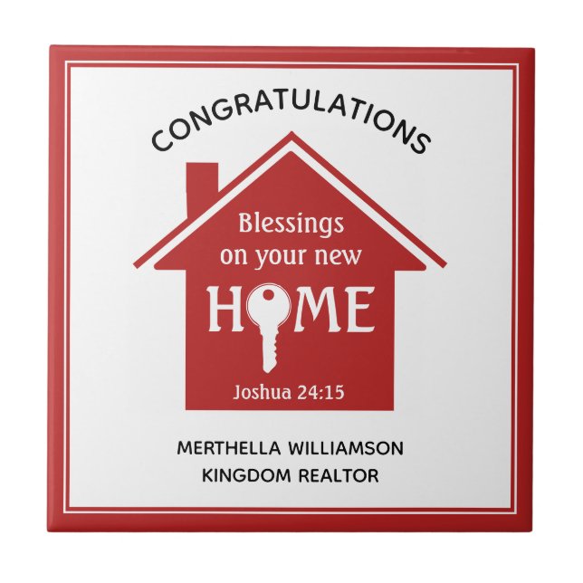 Personalized Realtor to Client New Home Tile (Front)