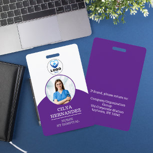 Personalized Rebecca Purple Employee Photo ID Badge