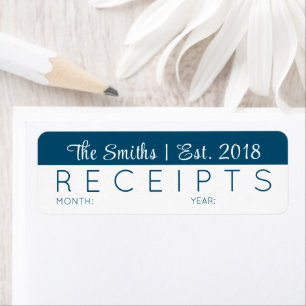 Personalized Receipt Organization Labels
