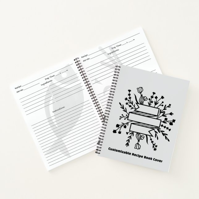 Personalized recipe book | Blank Custom Cookbook (Inside)
