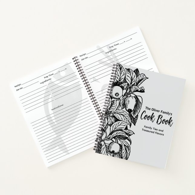 Personalized recipe book | Blank Custom Cookbook (Inside)