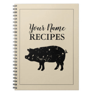 Personalized recipe book notebook for chef cook
