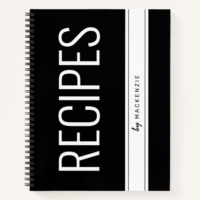 Personalized Recipe Cooking Chef Notebook (Front)