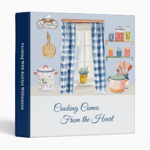Personalized Recipe Custom Cozy Kitchen Monogram Binder