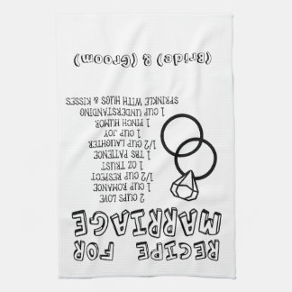 Personalized "Recipe for Marriage" Bridal Shower  Kitchen Towel