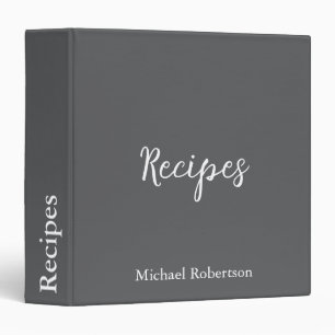 Personalized Recipe Journal  Binder