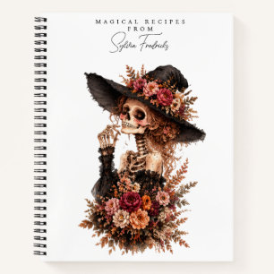 Personalized Recipe Notebook - Gothic Tea Set