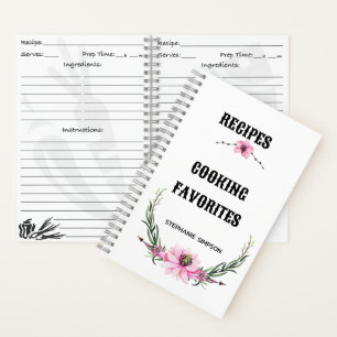 Personalized Recipe Organizer, Modern Recipe Book