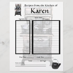 Personalized recipe page