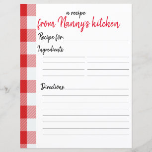 Personalized Recipe Paper