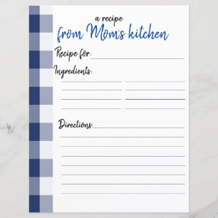Personalized Recipe Paper