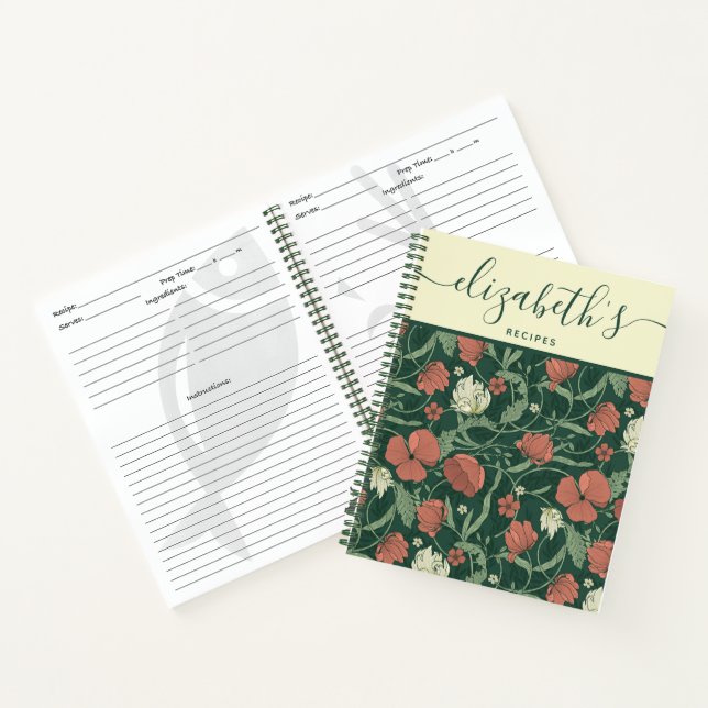 Personalized Recipe Spiral Notebook (Inside)