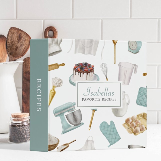 Personalized Recipe Watercolor Cookbook Binder (Creator Uploaded)