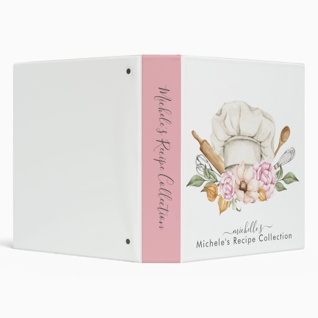 Personalized Recipes 3 Ring Binder (Background)