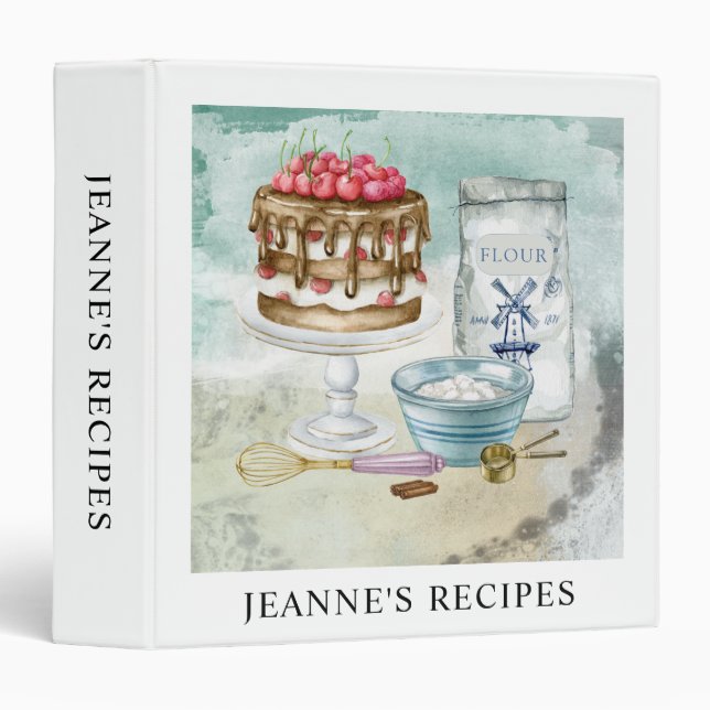 Personalized Recipes Binder (Front/Spine)
