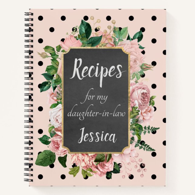 Personalized Recipes for my Daughter-in-law Notebook (Front)