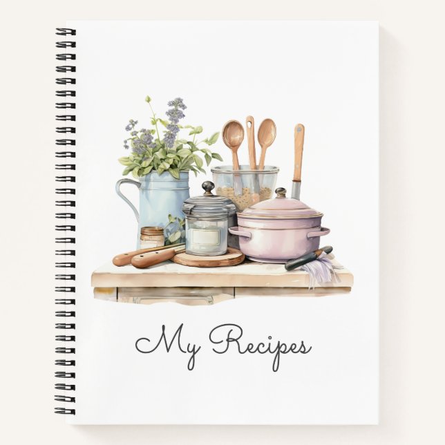 Personalized Recipes Notebook (Front)