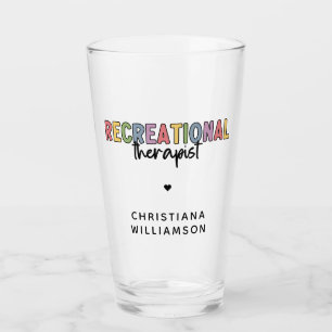 Personalized Recreational Therapist Glass