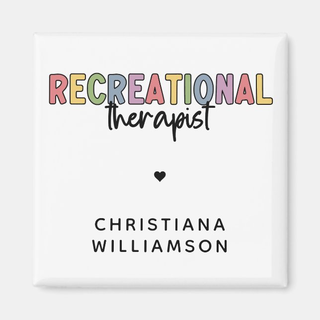 Personalized Recreational Therapist Magnet (Front)